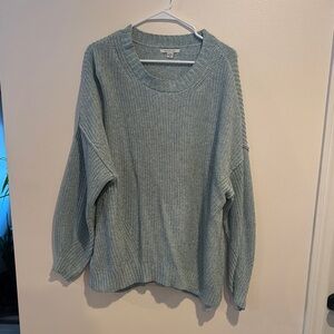 American Eagle Outfitters Blue Crew Neck Sweater Relaxed Fit